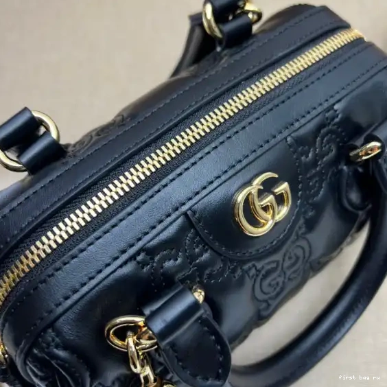 First bag ru bag GG handle top leather matelassé GUCCI 0628